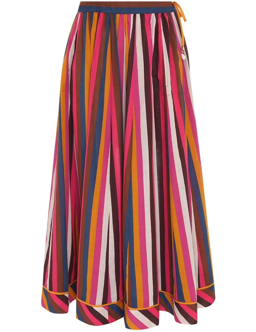 ZIMMERMANN Ginger Draw Flare Skirt-Women Clothing