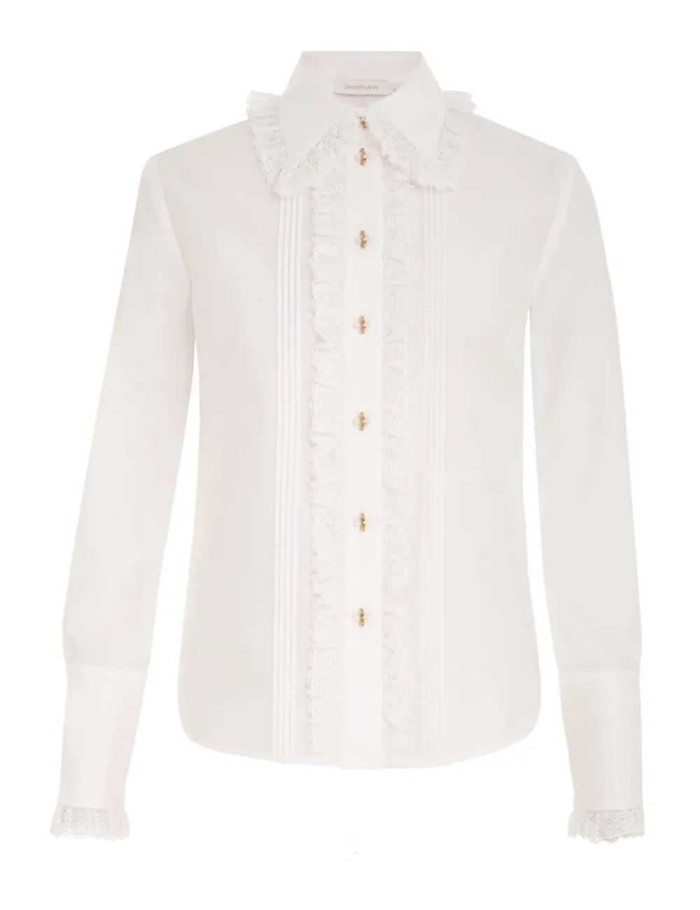 ZIMMERMANN Sensory Pintucked Shirt-Women Tops