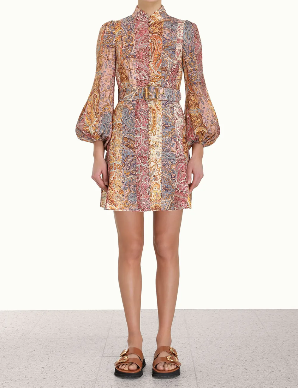 ZIMMERMANN Luminosity Belted Mini Dress-Women Dresses