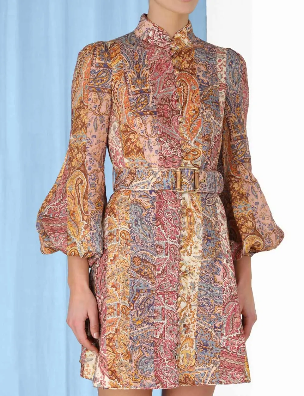 ZIMMERMANN Luminosity Belted Mini Dress-Women Dresses