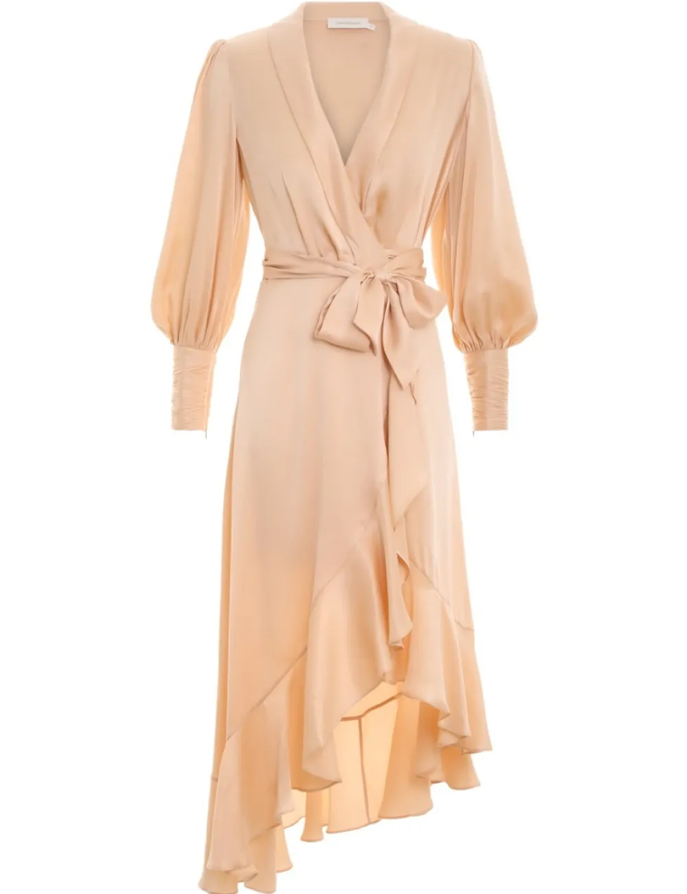 ZIMMERMANN Silk Wrap Midi Dress-Women Luminosity