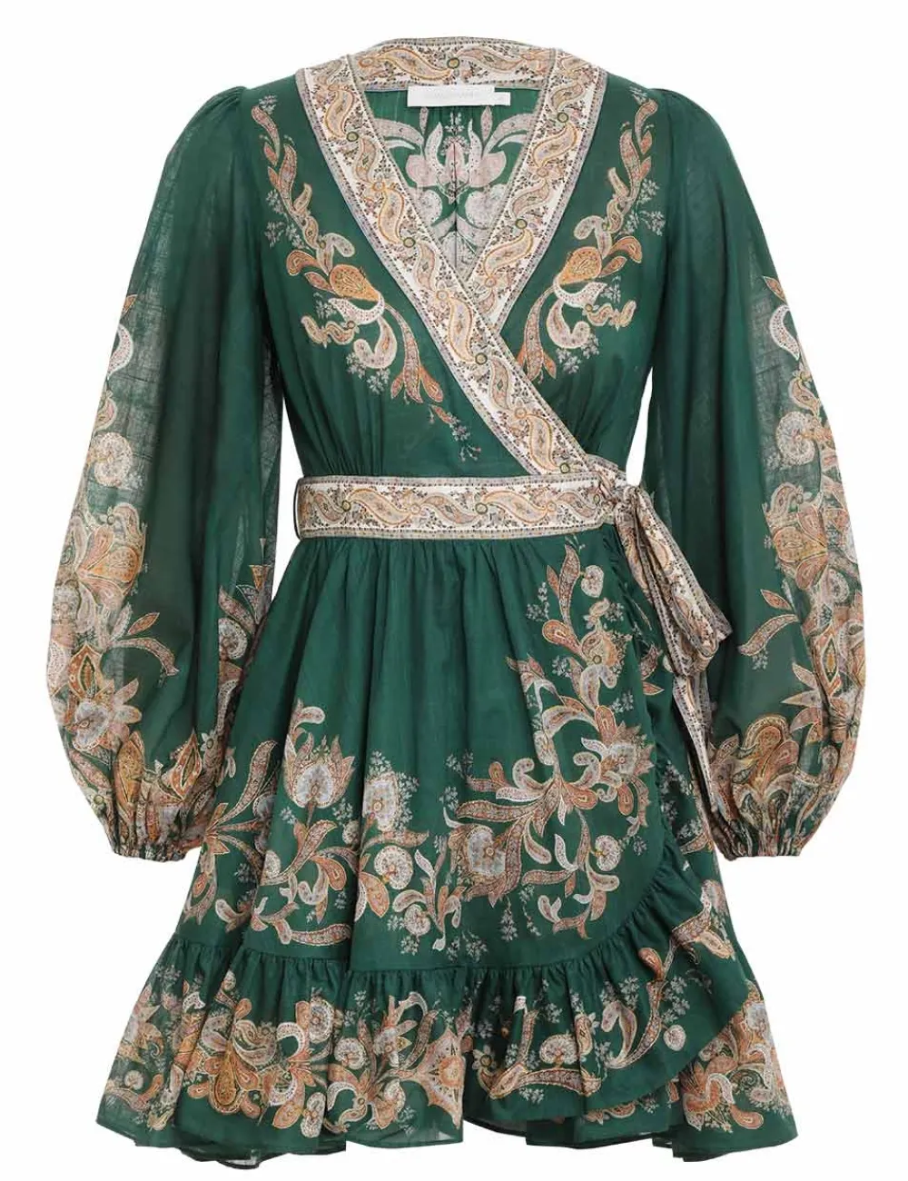 ZIMMERMANN Devi Wrap Mini Dress-Women Clothing