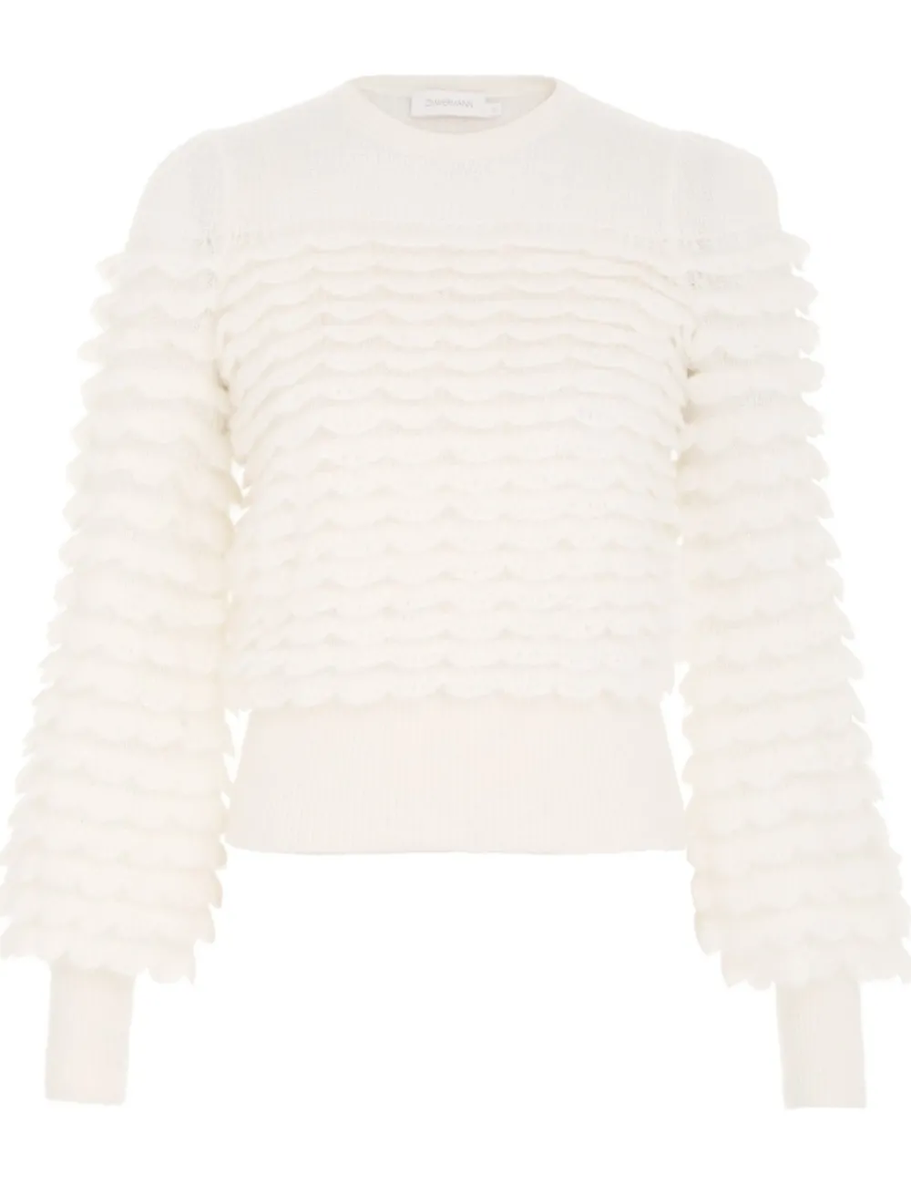 ZIMMERMANN Luminosity Scallop Sweater-Women Tops