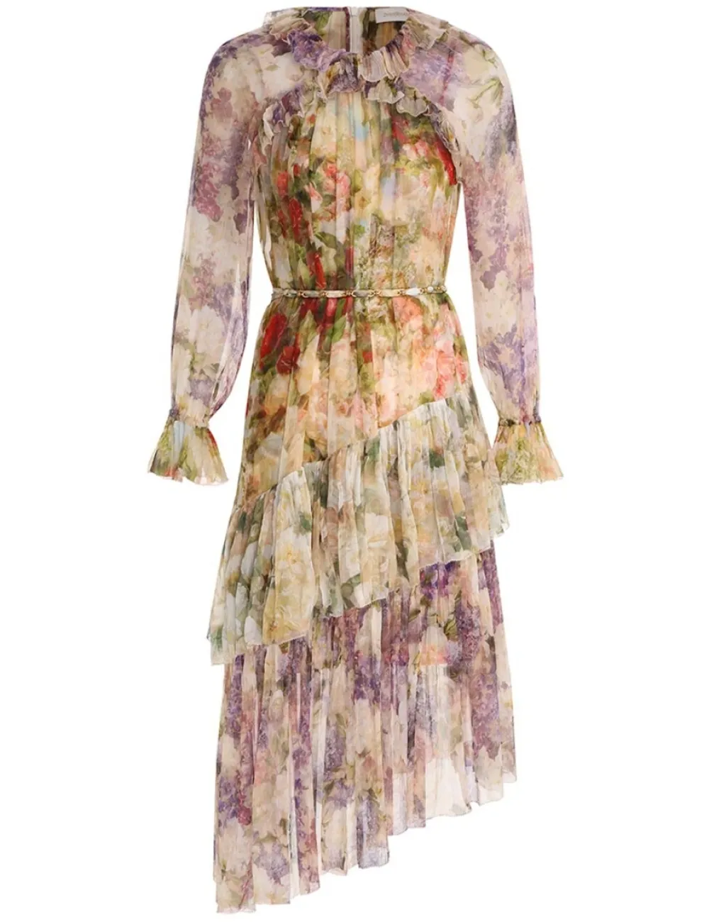 ZIMMERMANN Luminosity Frill Midi Dress-Women Luminosity