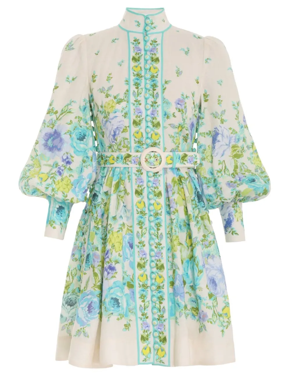 ZIMMERMANN Raie Buttoned Mini Dress-Women Dresses & Coverups