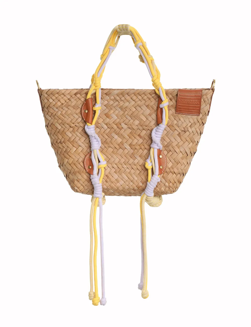 ZIMMERMANN Small Macrame Woven Basket-Women Bags