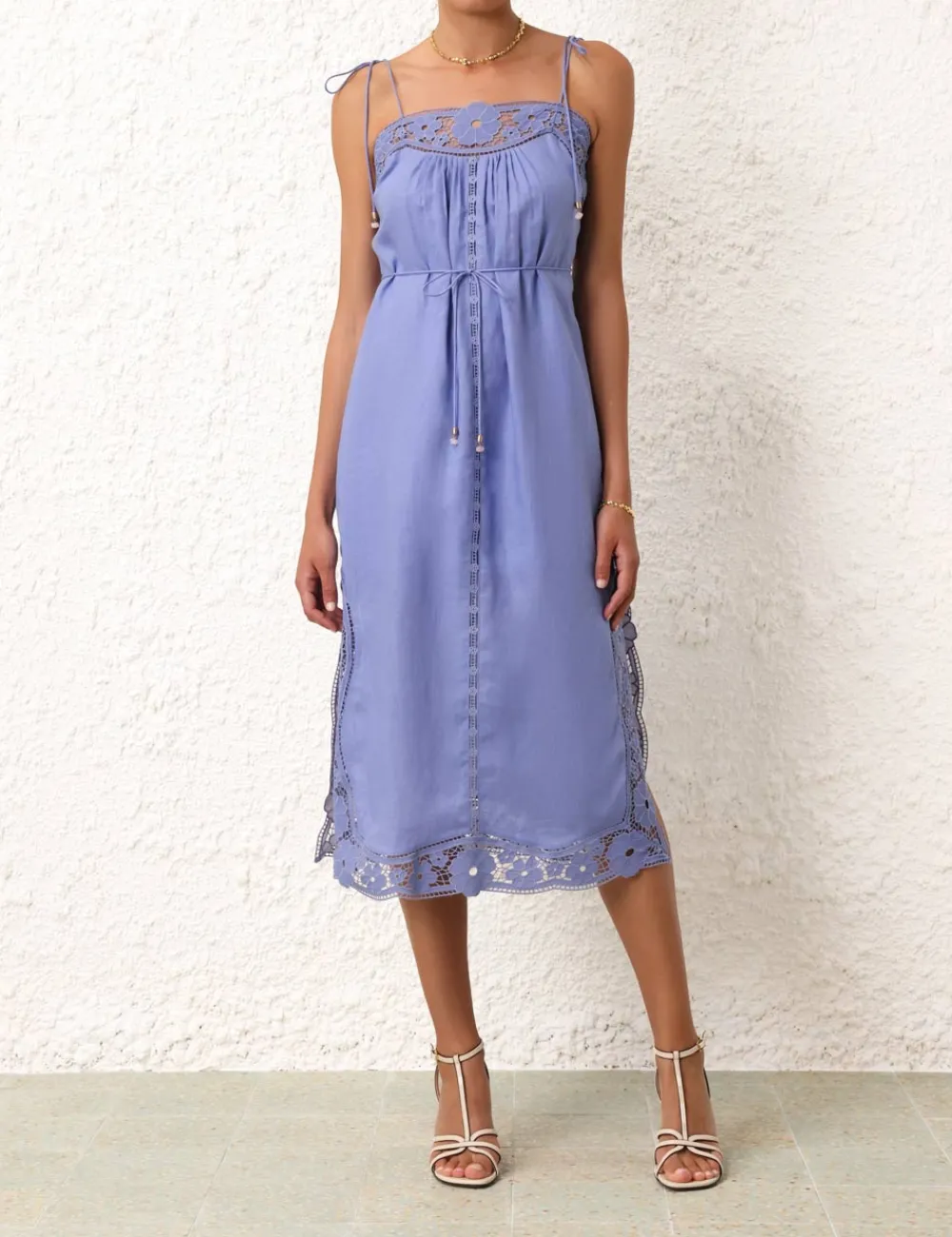 ZIMMERMANN August Broderie Slip Dress-Women Clothing