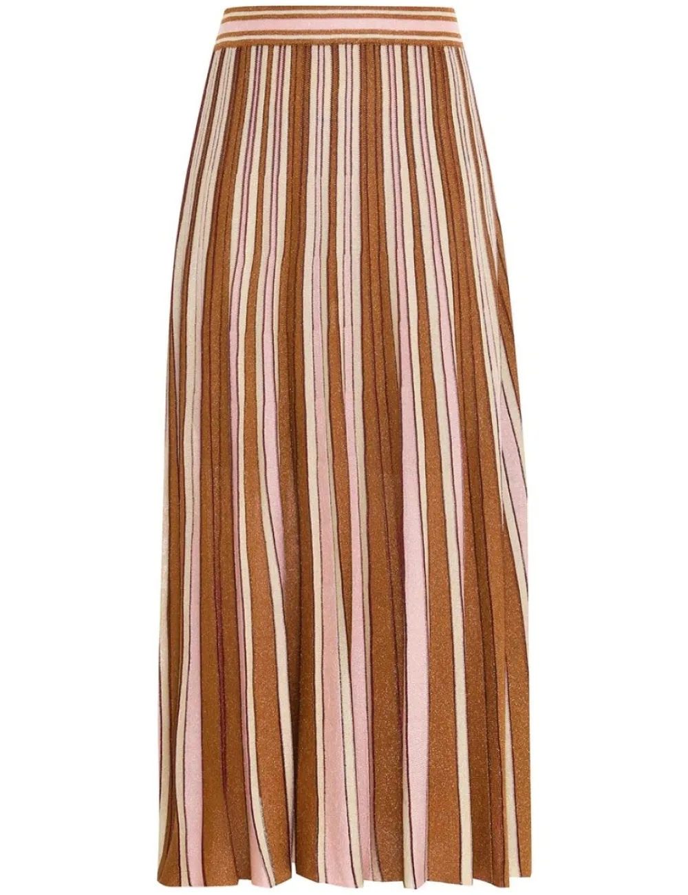 ZIMMERMANN Luminosity Lurex Stripe Skirt-Women Clothing