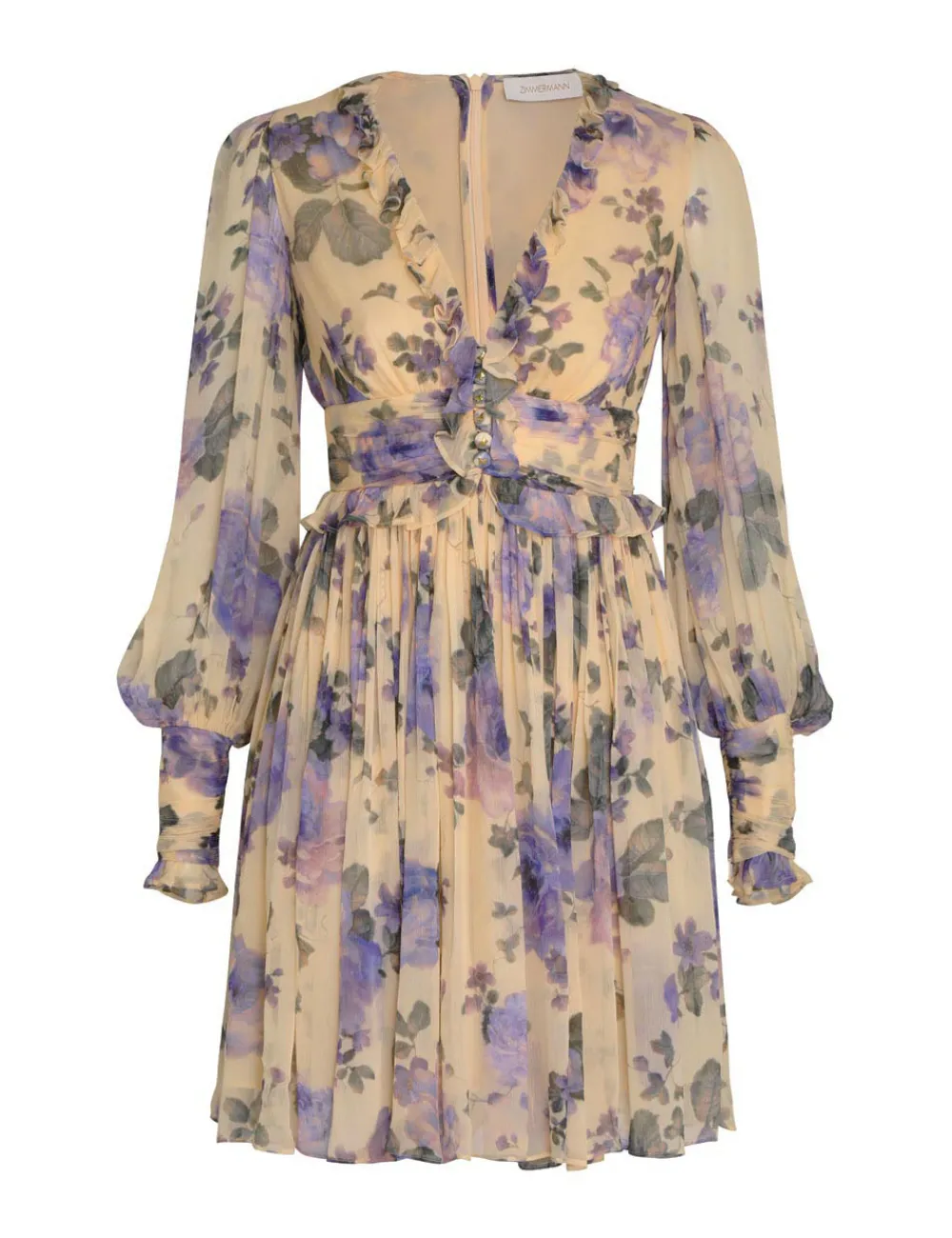 ZIMMERMANN Lyrical Ruffle Mini Dress-Women Luminosity