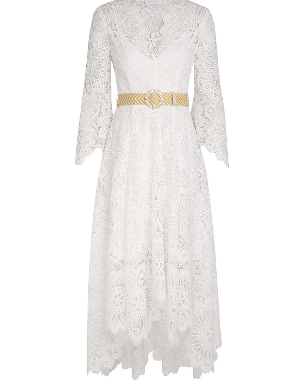 ZIMMERMANN Chintz Doily Lace Dress-Women Clothing