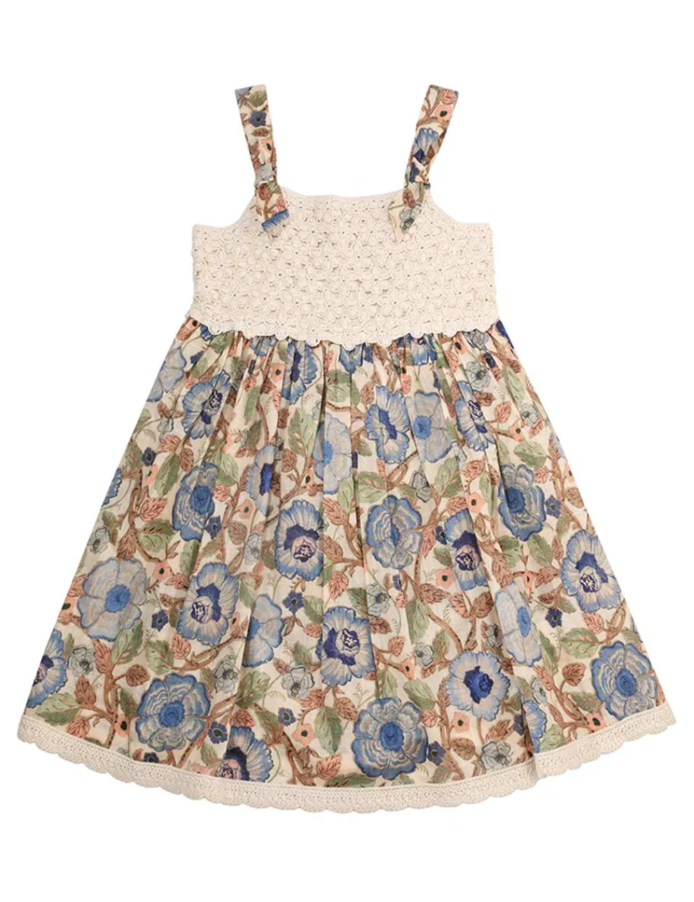 ZIMMERMANN Junie Crochet Top Woven Dress-Women Clothing