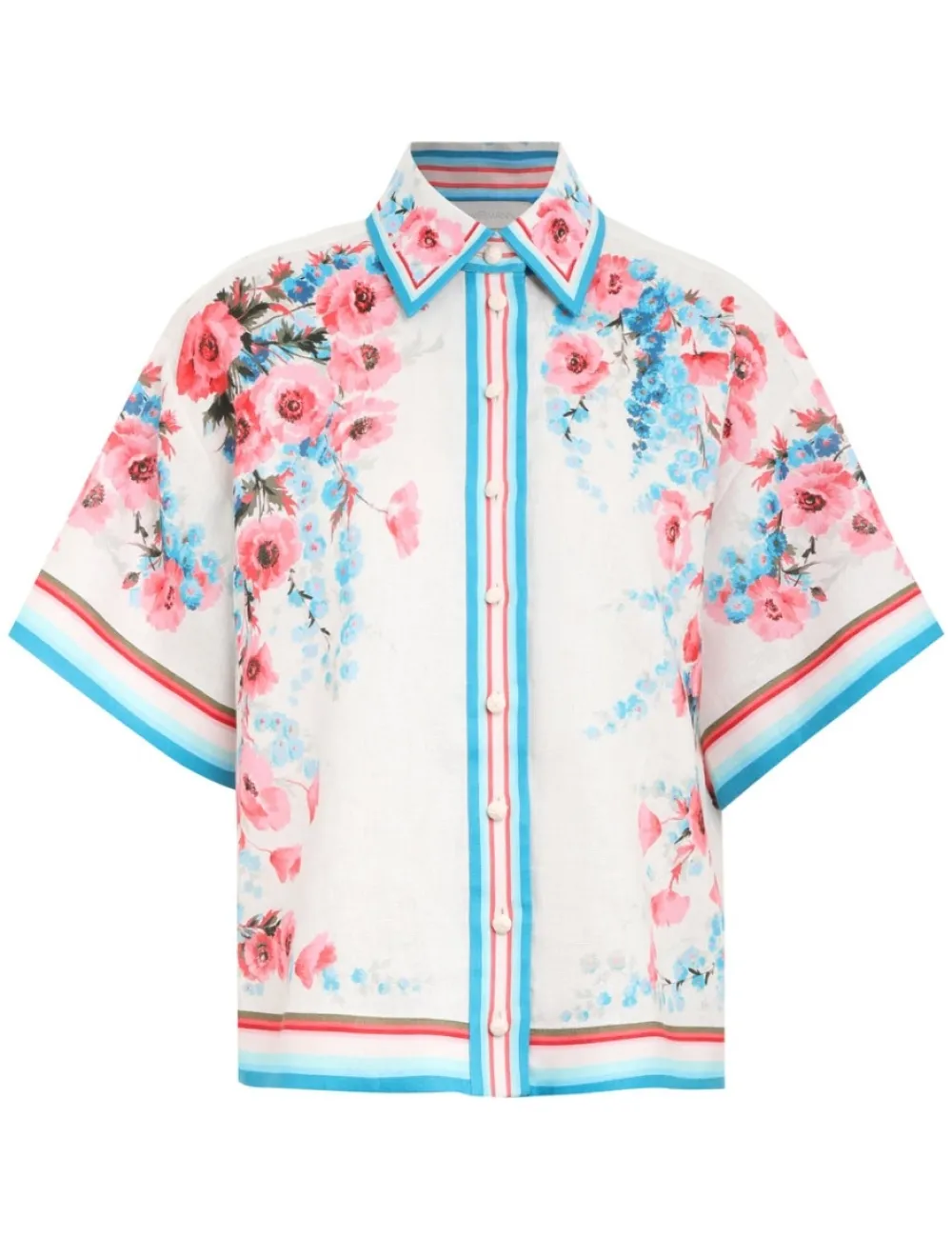 ZIMMERMANN Halcyon Oversized Shirt-Women Tops