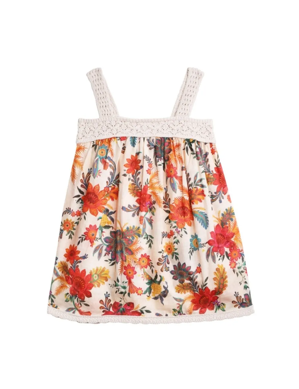 ZIMMERMANN Ginger Knit Trim Dress-Women Clothing