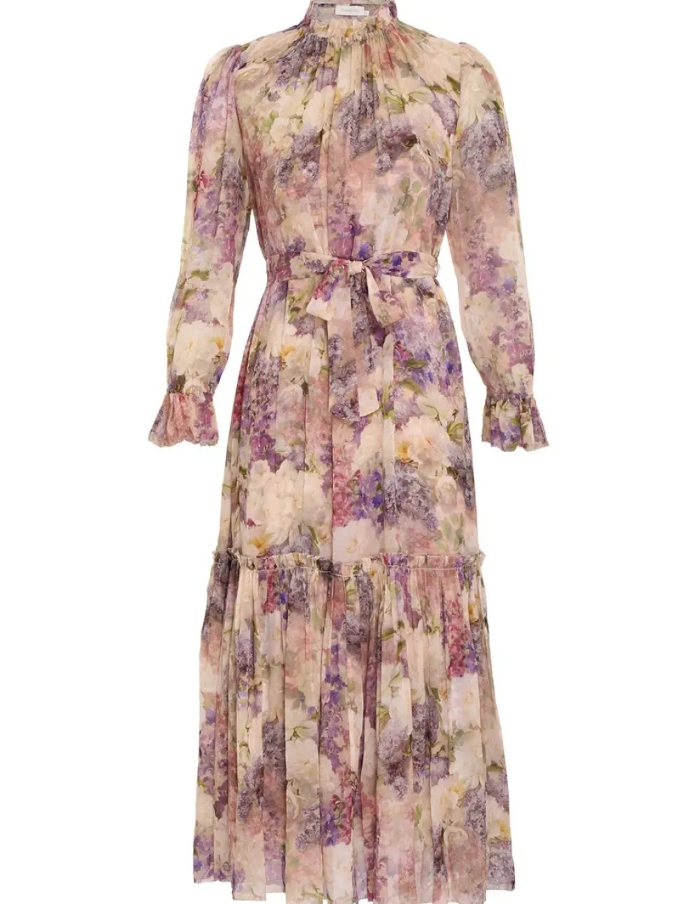 ZIMMERMANN Lyrical Lantern Midi Dress-Women Clothing