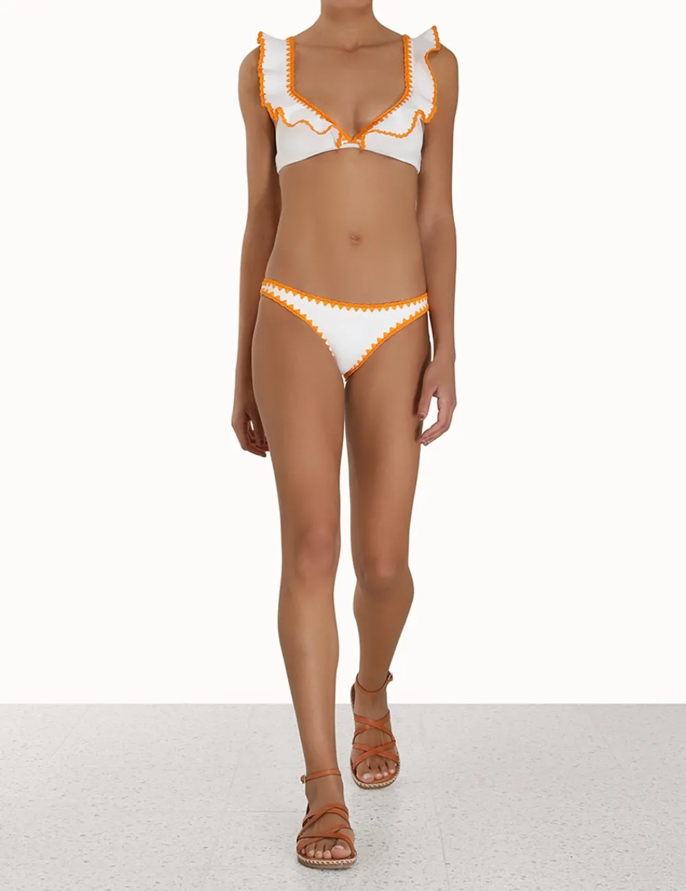 ZIMMERMANN Halcyon Crochet Frill Bikini-Women Bikinis