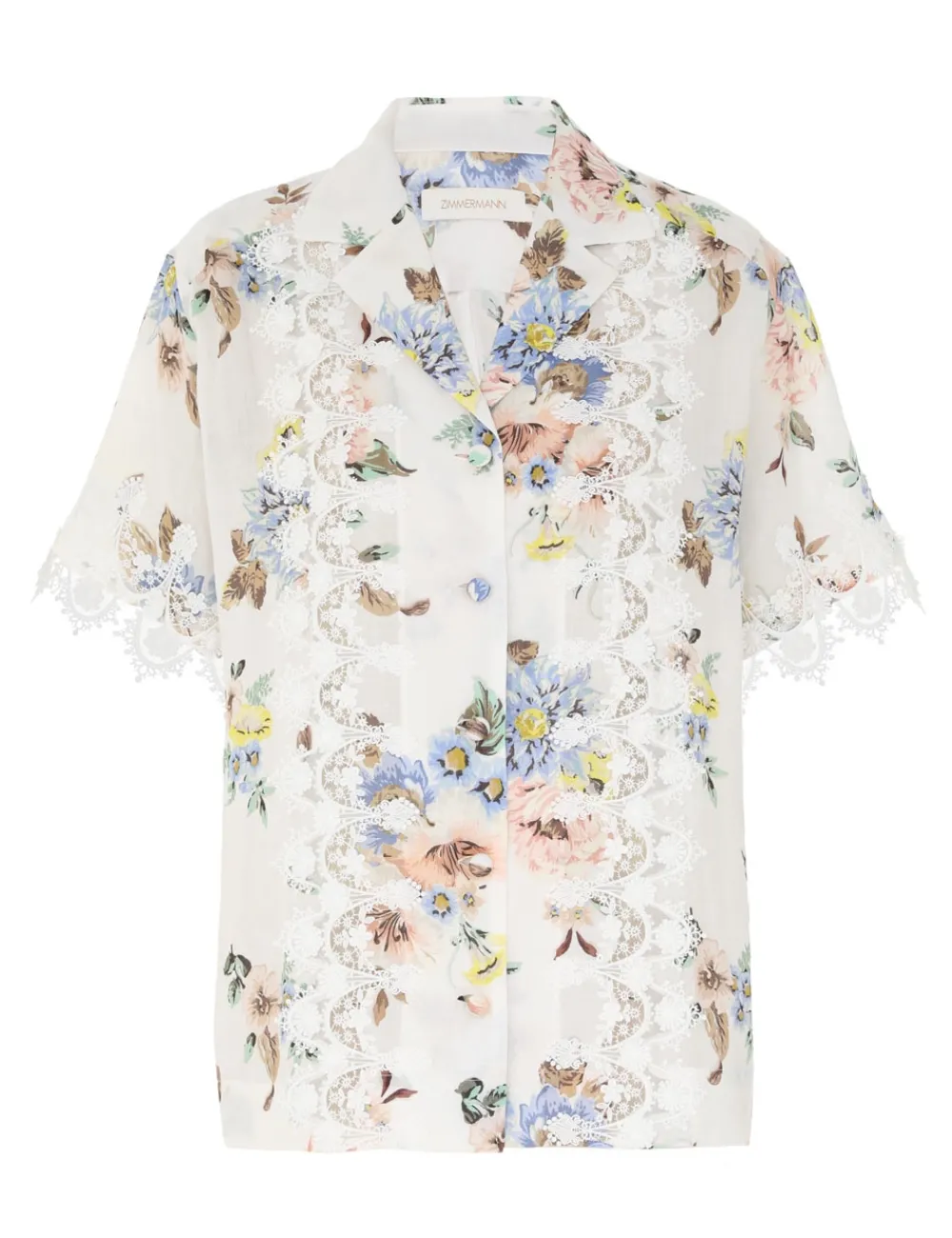 ZIMMERMANN Applique Oversized Shirt-Women Tops