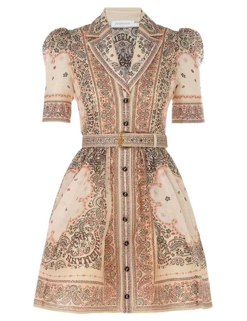 ZIMMERMANN Matchmaker Mini Shirt Dress-Women Clothing