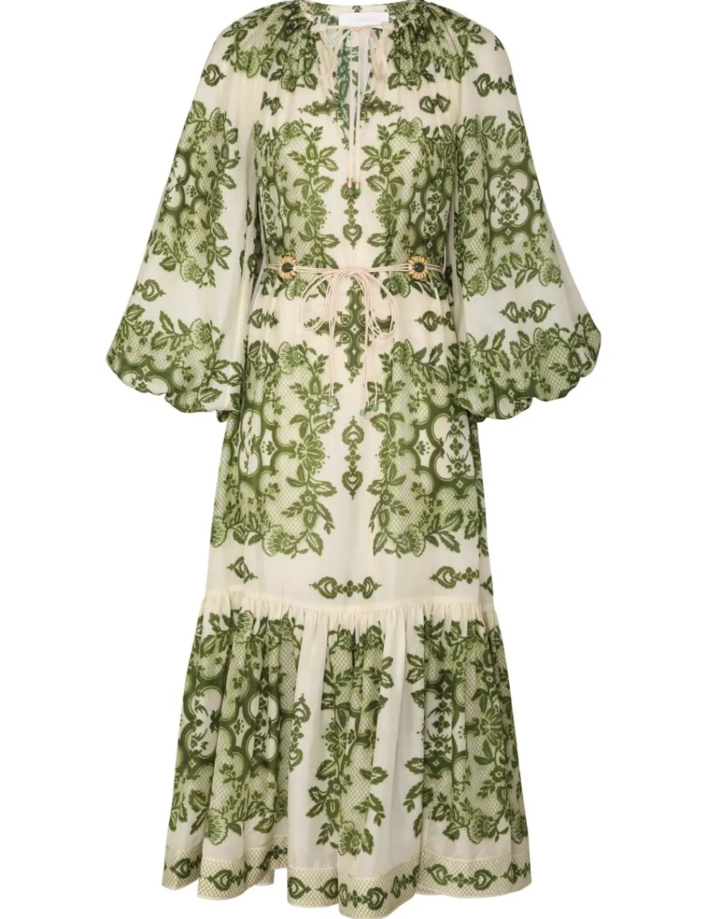 ZIMMERMANN Raie Tiered Billow Midi Dress-Women Dresses & Coverups