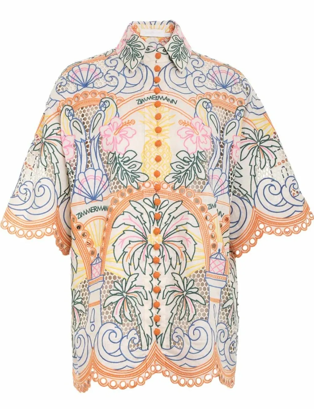 ZIMMERMANN Ginger Tropical Shirt-Women Clothing
