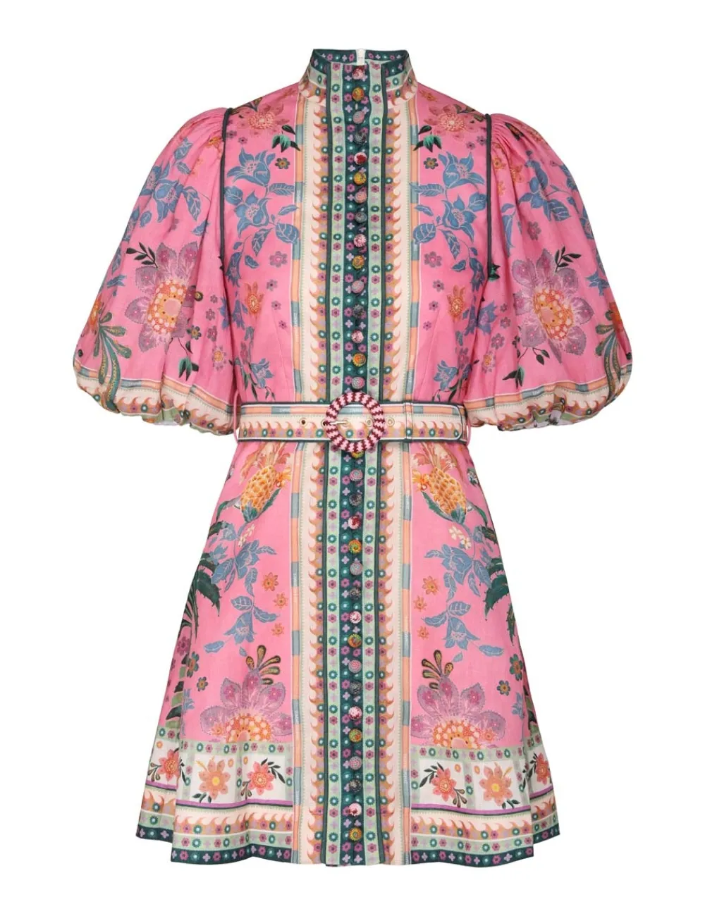 ZIMMERMANN Ginger Buttoned Mini Dress-Women Dresses & Coverups