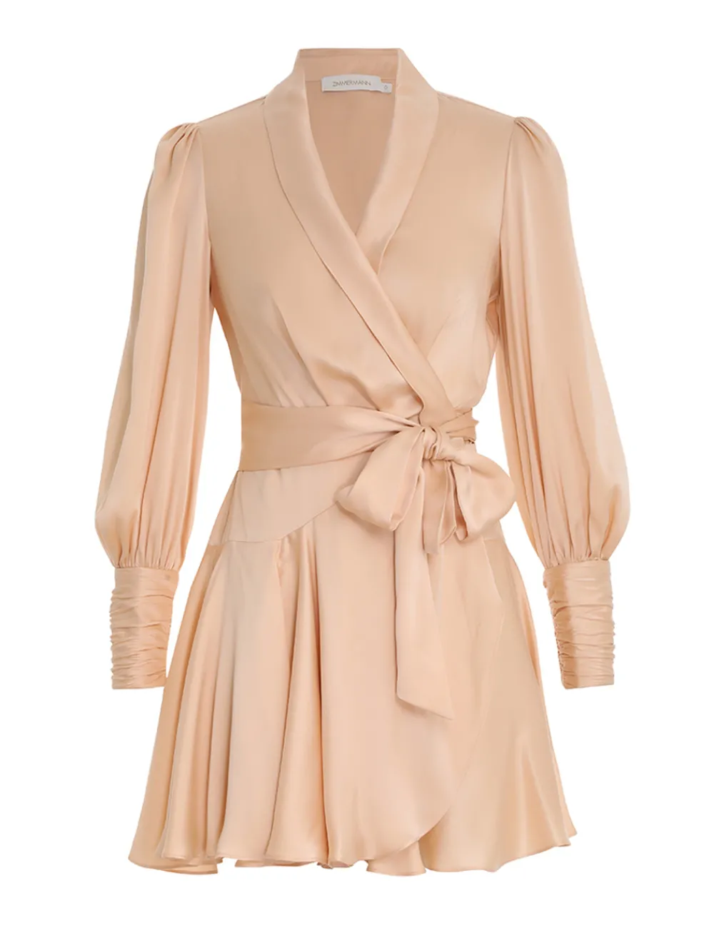 ZIMMERMANN Silk Wrap Mini Dress-Women Dresses