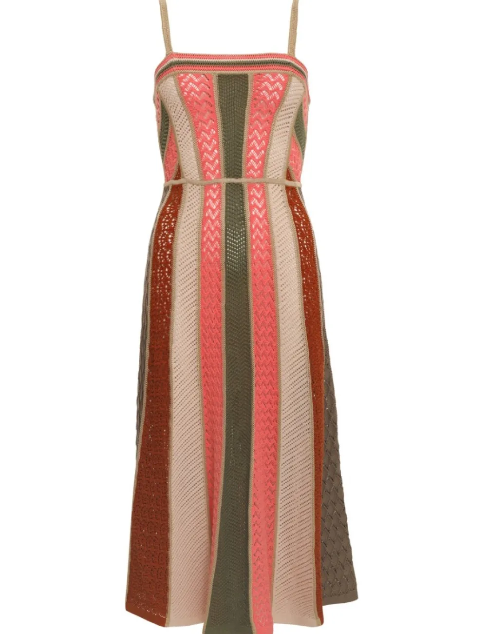 ZIMMERMANN Chintz Panelled Midi Dress-Women Clothing