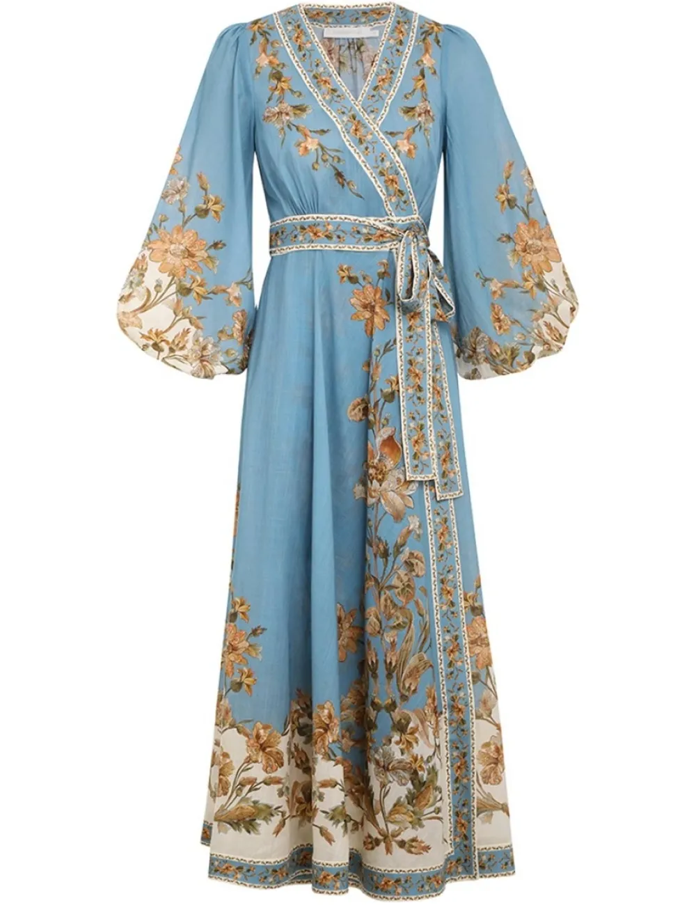 ZIMMERMANN Chintz Wrap Midi Dress-Women Dresses & Coverups