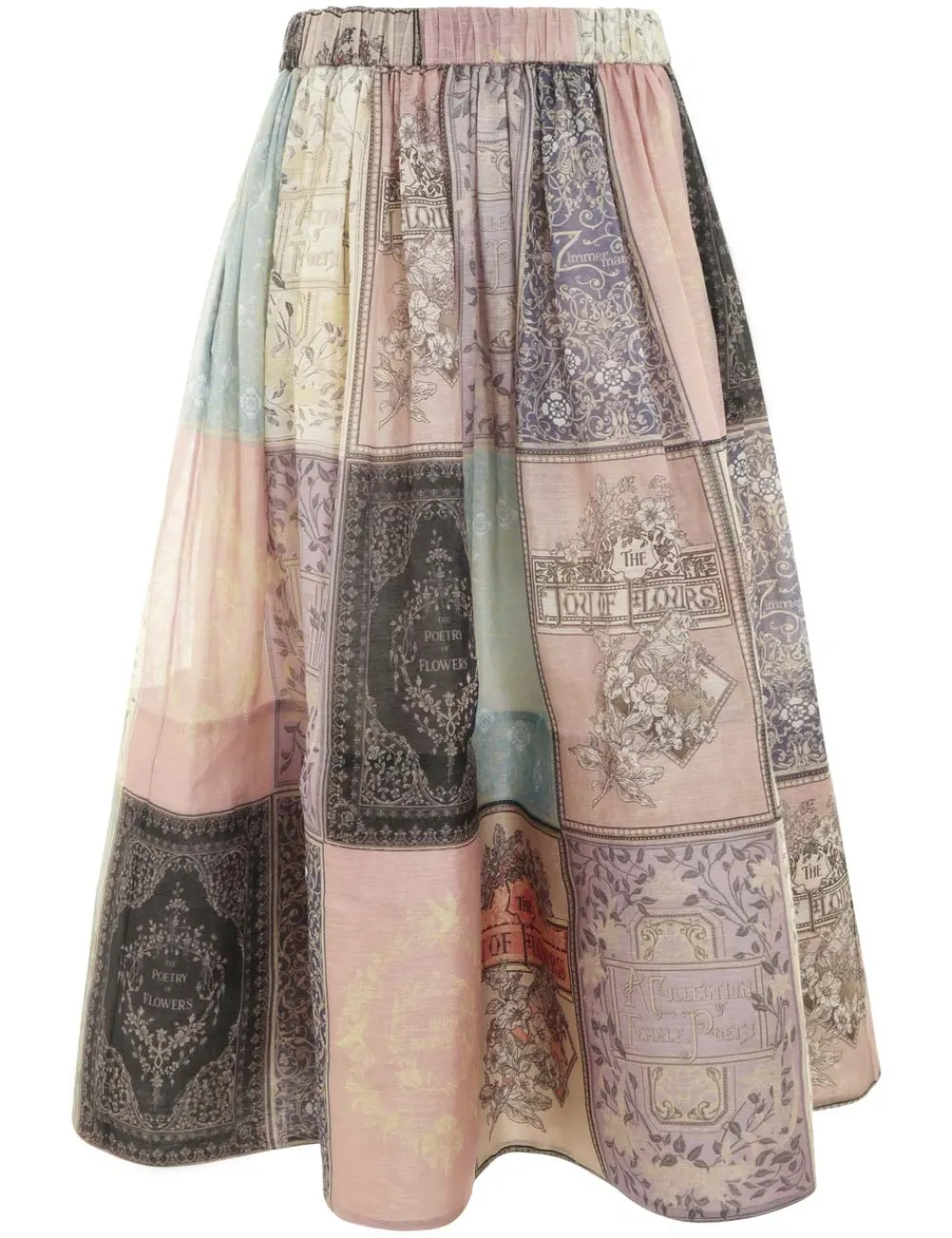 ZIMMERMANN Lyrical Book Print Midi Skirt-Women Skirts