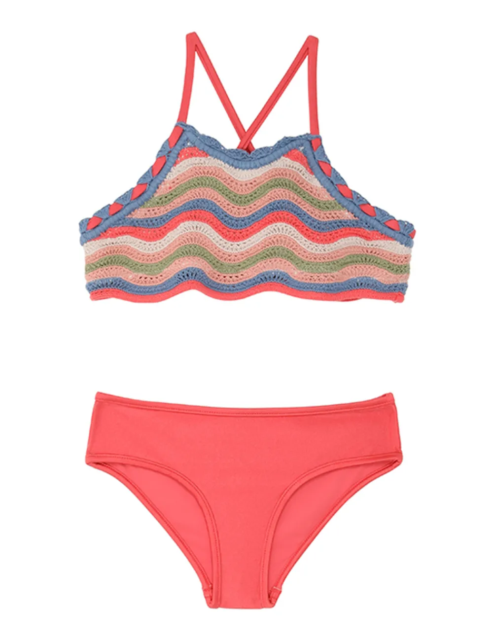 ZIMMERMANN Devi Textured Knit Bikini-Women Swimwear