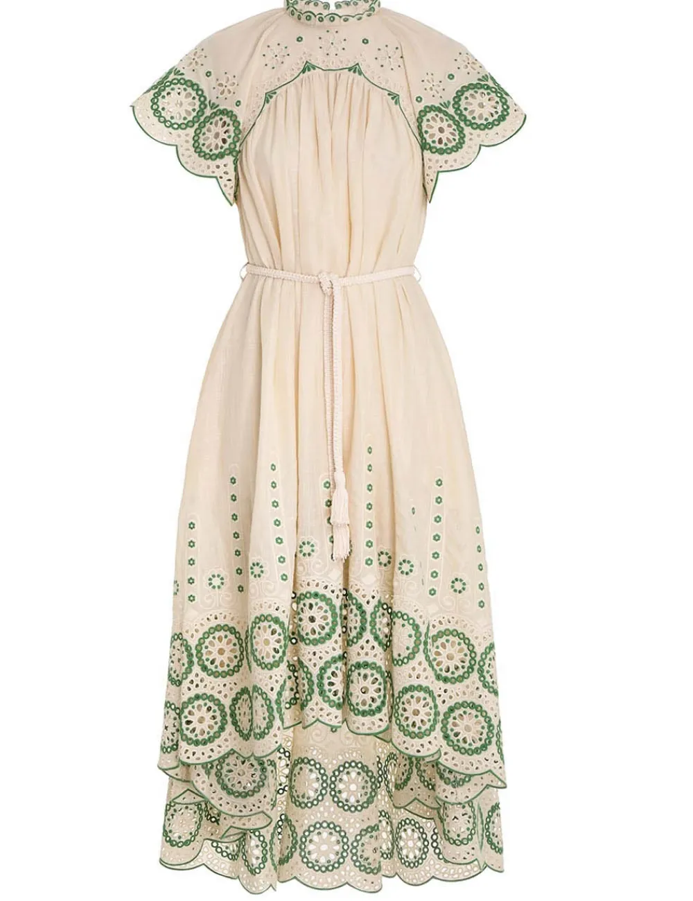 ZIMMERMANN Raie Embroidered Dress-Women Clothing