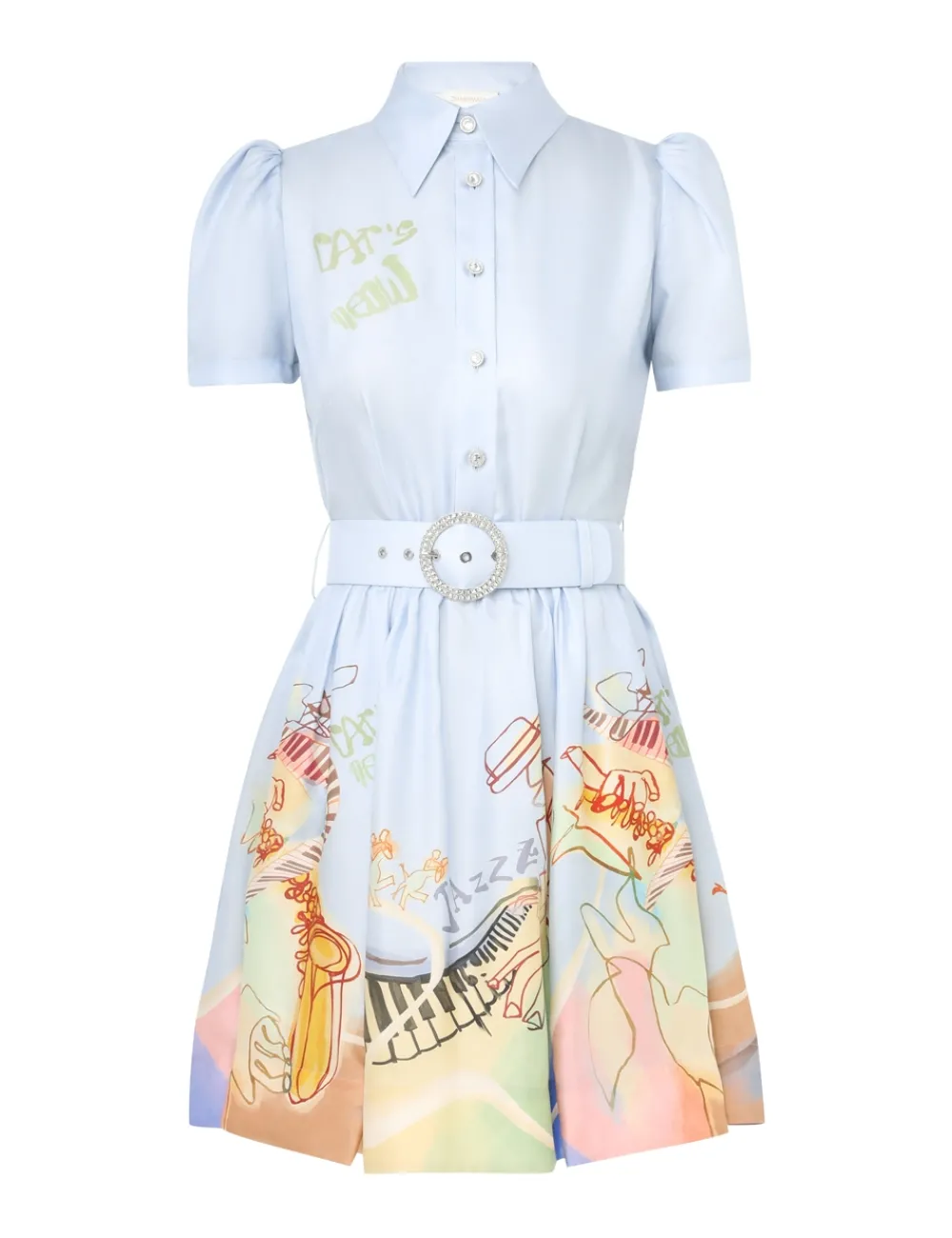 ZIMMERMANN Matchmaker Shirt Mini Dress-Women Clothing