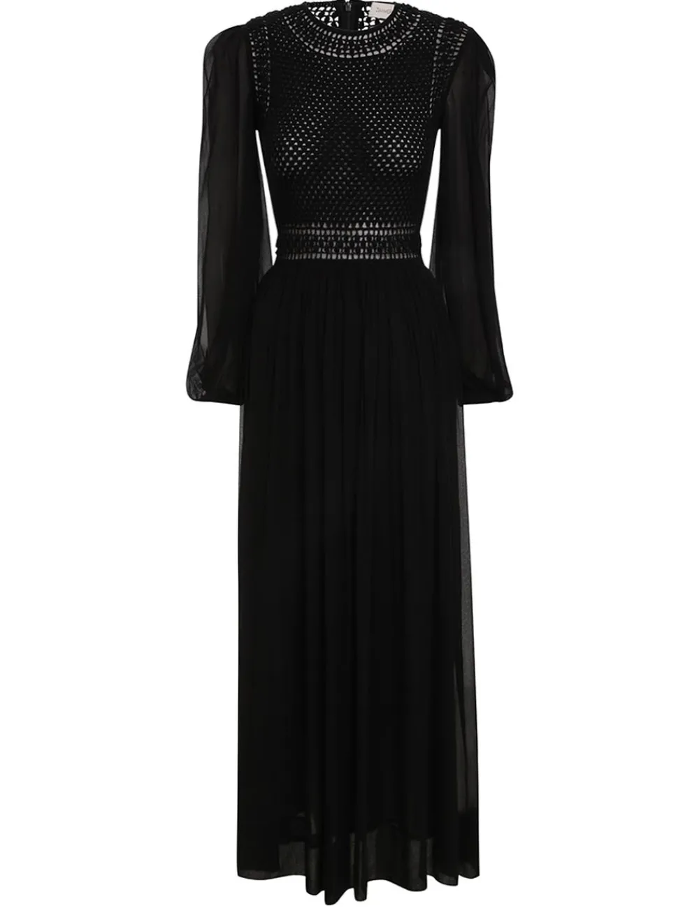 ZIMMERMANN Luminosity Crochet Bodice Midi-Women Dresses