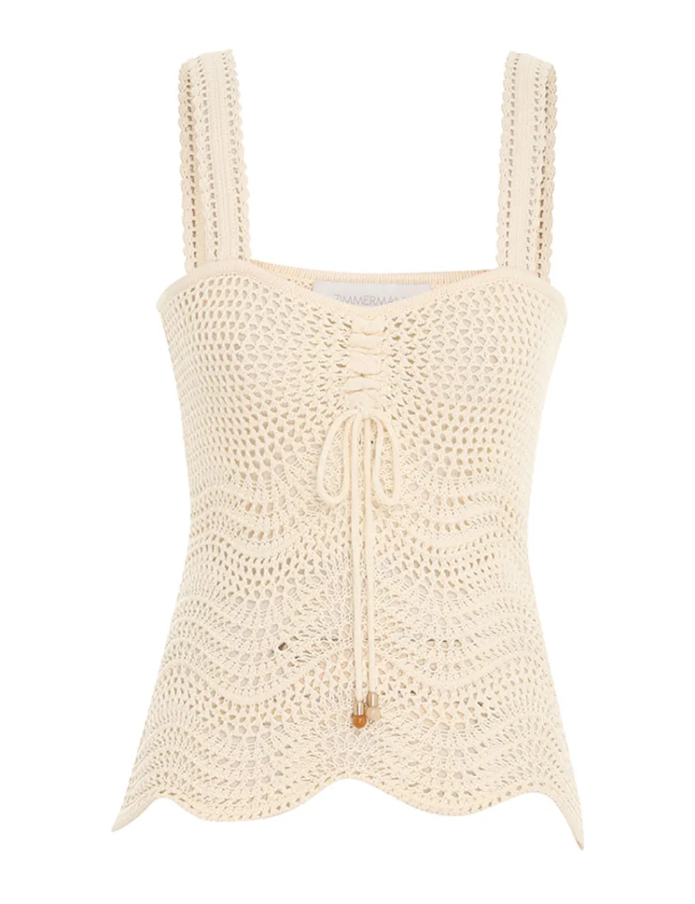 ZIMMERMANN Devi Textured Knit Tank-Women Clothing