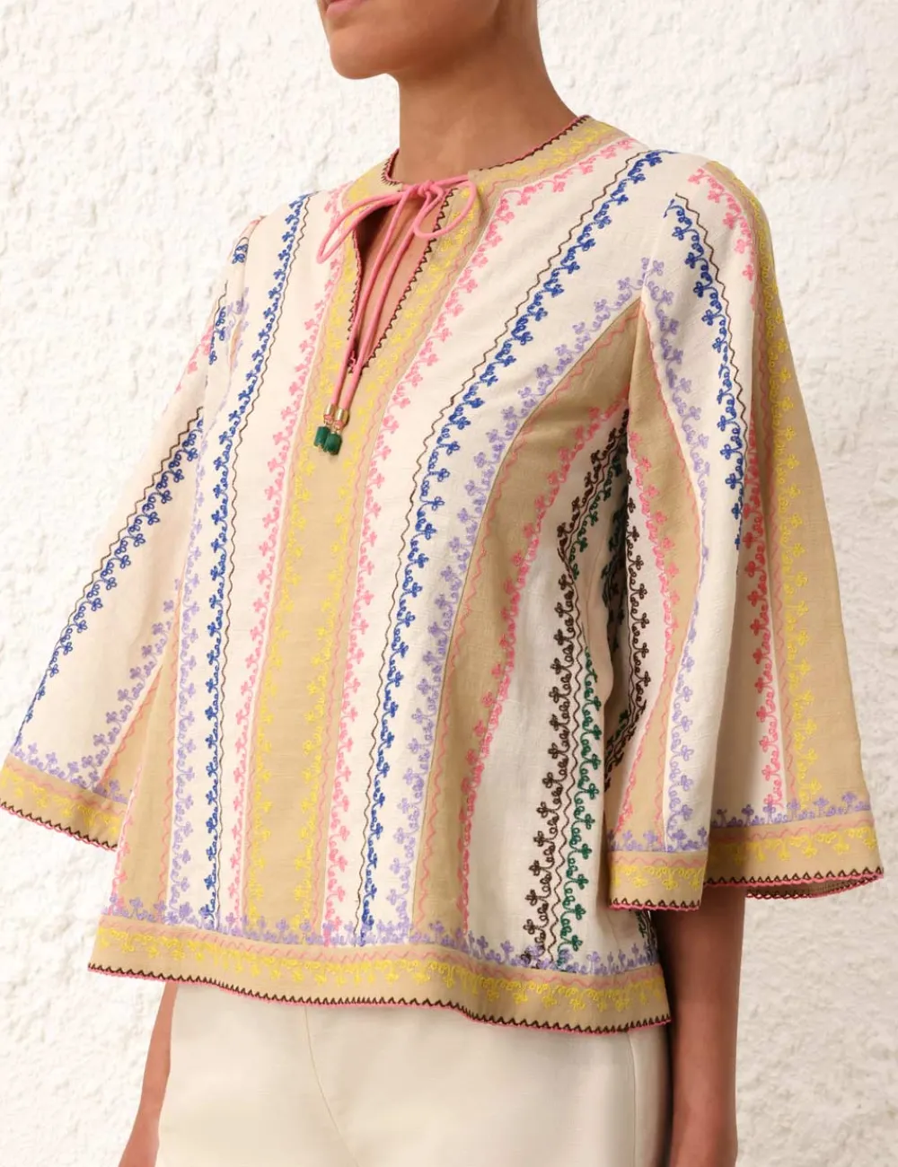 ZIMMERMANN August Embroidered Top-Women Tops