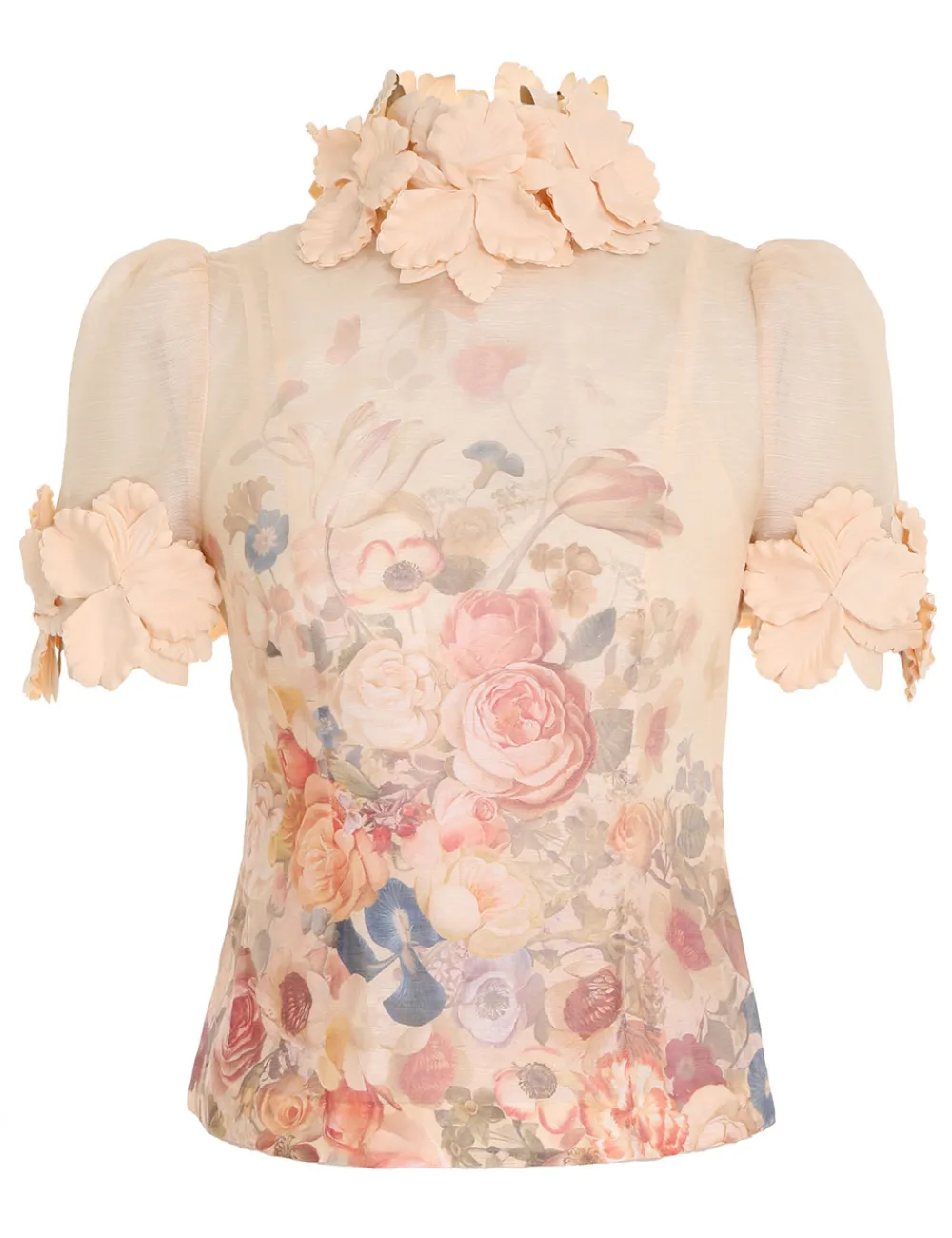 ZIMMERMANN Luminosity Liftoff Flower Top-Women Clothing