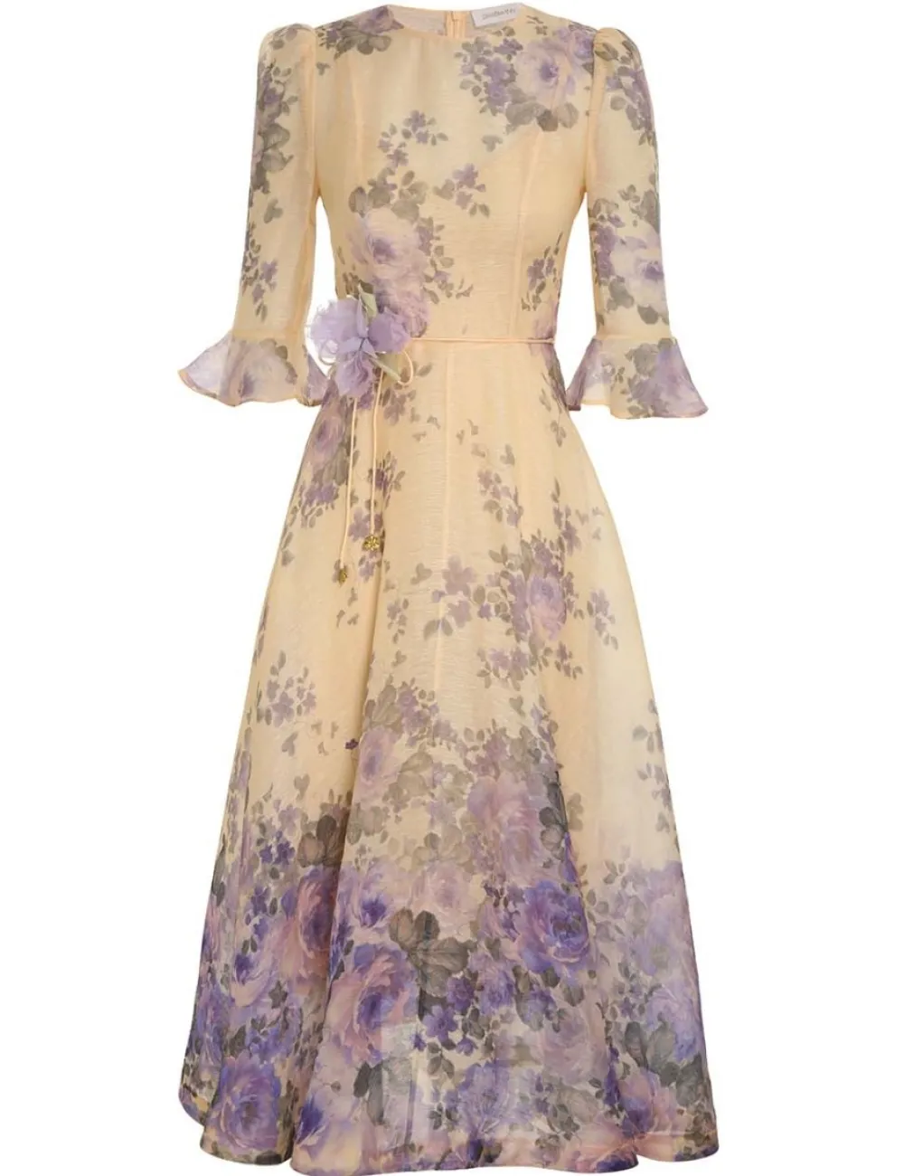 ZIMMERMANN Lyrical Flare Sleeve Midi-Women Dresses