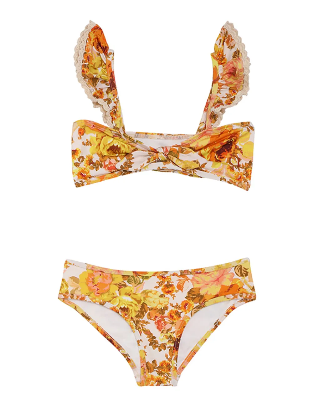 ZIMMERMANN Raie Trim Tie Front Bikini-Women Swimwear