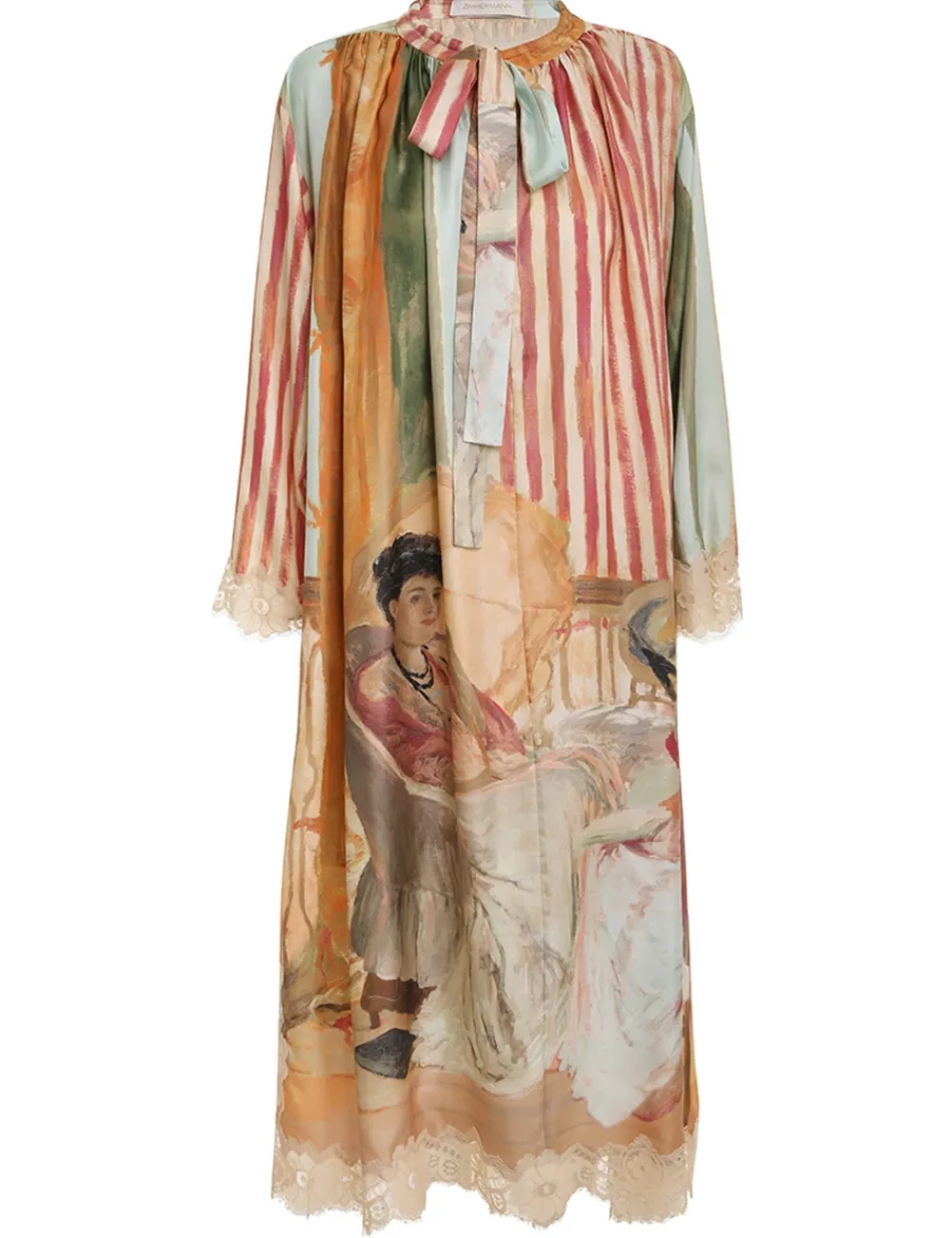 ZIMMERMANN Luminosity Lace Back Midi-Women In Denim