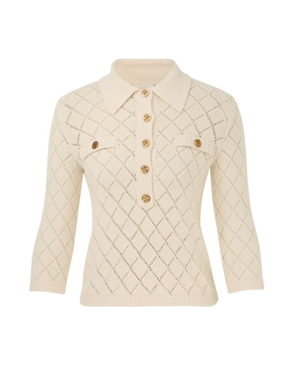 ZIMMERMANN Matchmaker Pointelle Polo Top-Women Clothing