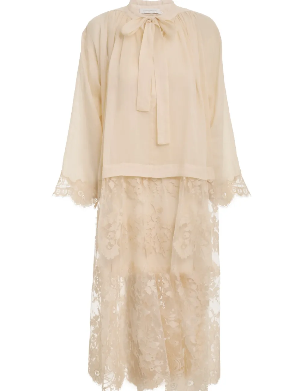 ZIMMERMANN Luminosity Lace Shirt-Women Tops