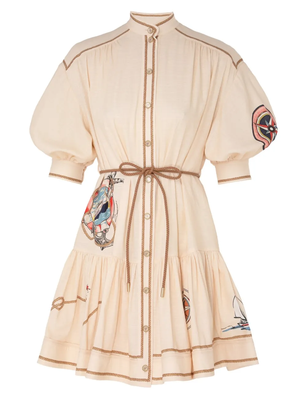 ZIMMERMANN Alight Lantern Mini Dress-Women Clothing