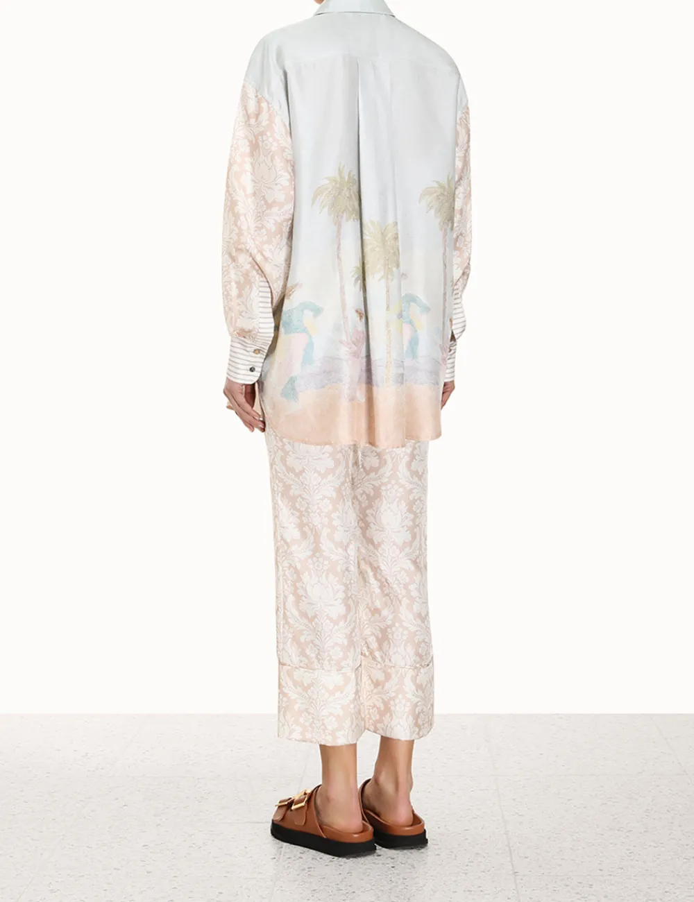 ZIMMERMANN Sensory Spliced Shirt-Women Tops