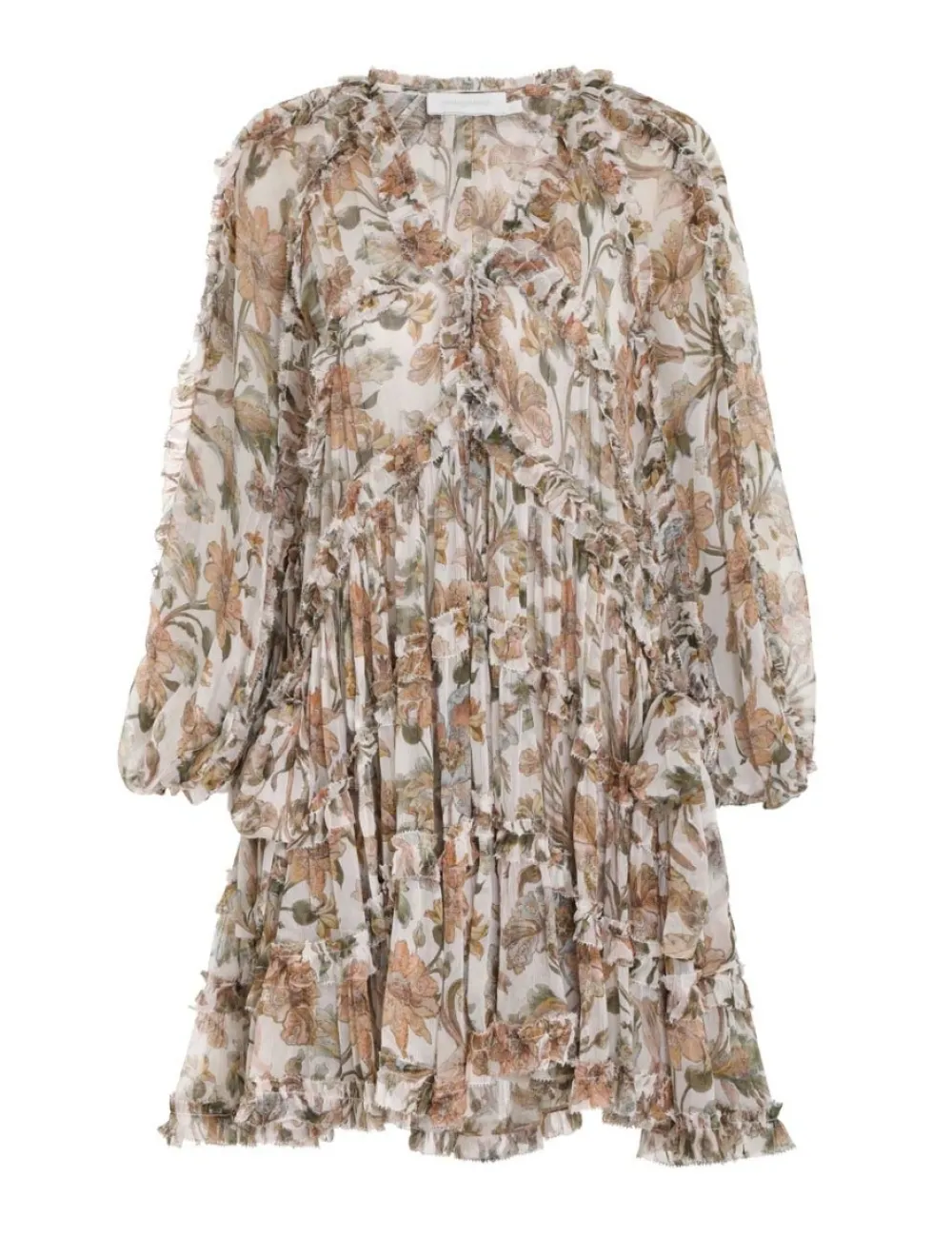 ZIMMERMANN Chintz Billow Frill Mini Dress-Women Clothing