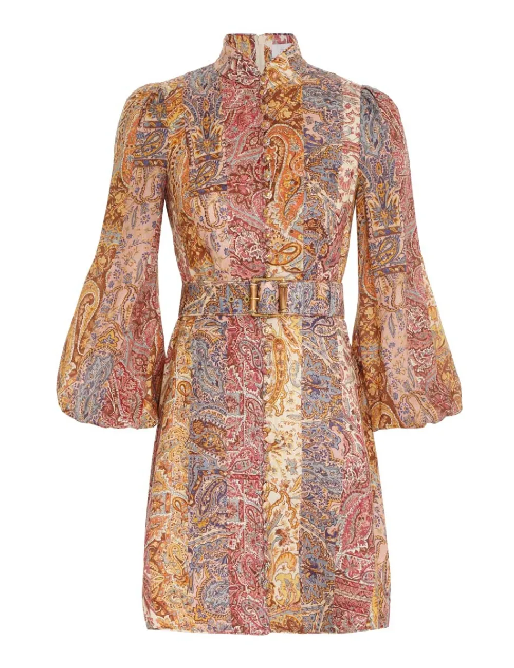 ZIMMERMANN Luminosity Belted Mini Dress-Women Luminosity